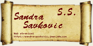 Sandra Savković vizit kartica